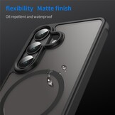 Samsung Galaxy S26 backcover hoesje - Magnetic Case met MagSafe Ondersteuning - Schokbestendig PC + TPU - Camera Bescherming - Zwart