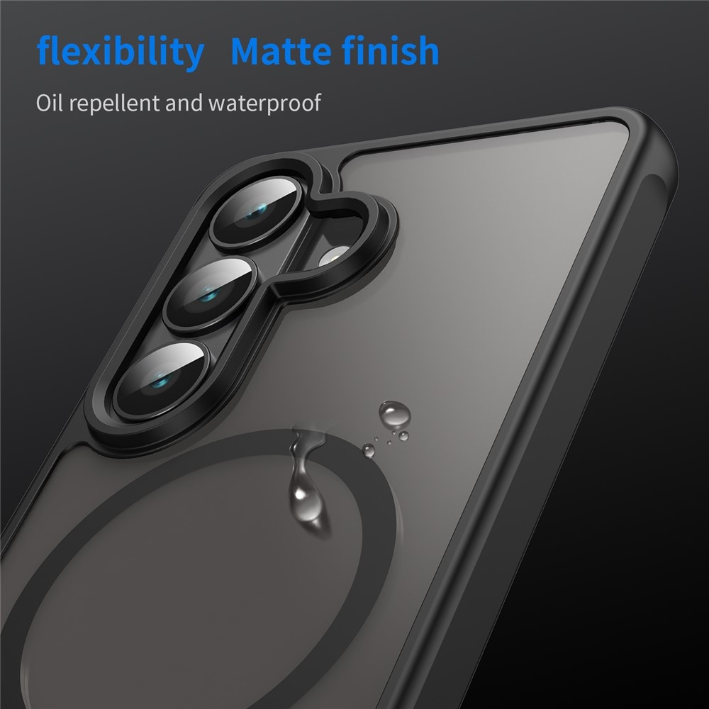 Samsung Galaxy S26 backcover hoesje - Magnetic Case met MagSafe Ondersteuning - Schokbestendig PC + TPU - Camera Bescherming - Zwart