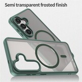 Samsung Galaxy S26 backcover hoesje - Magnetic Case met MagSafe Ondersteuning - Schokbestendig PC + TPU - Camera Bescherming - Groen