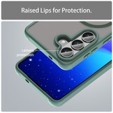 Samsung Galaxy S26 backcover hoesje - Magnetic Case met MagSafe Ondersteuning - Schokbestendig PC + TPU - Camera Bescherming - Groen