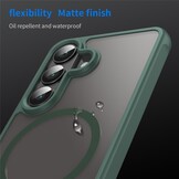 Samsung Galaxy S26 backcover hoesje - Magnetic Case met MagSafe Ondersteuning - Schokbestendig PC + TPU - Camera Bescherming - Groen