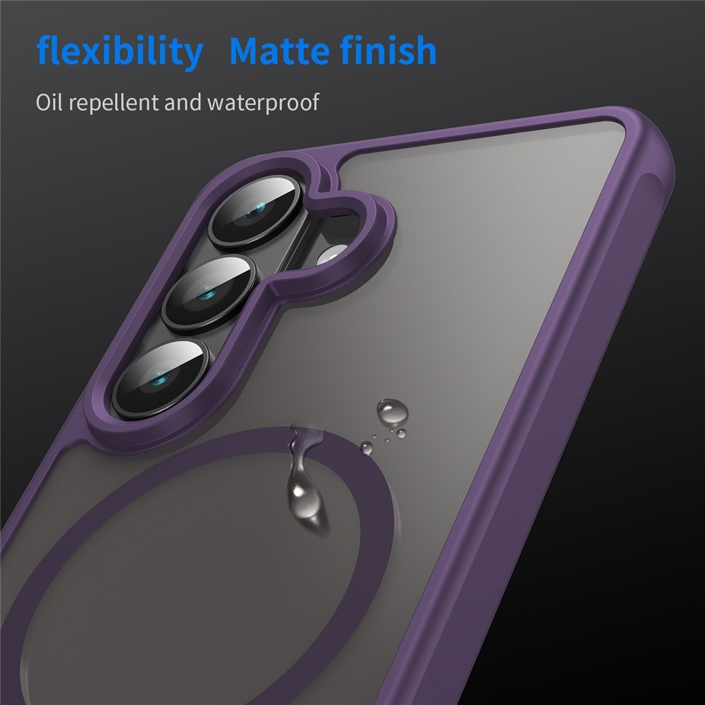 Samsung Galaxy S26 backcover hoesje - Magnetic Case met MagSafe Ondersteuning - Schokbestendig PC + TPU - Camera Bescherming - Paars