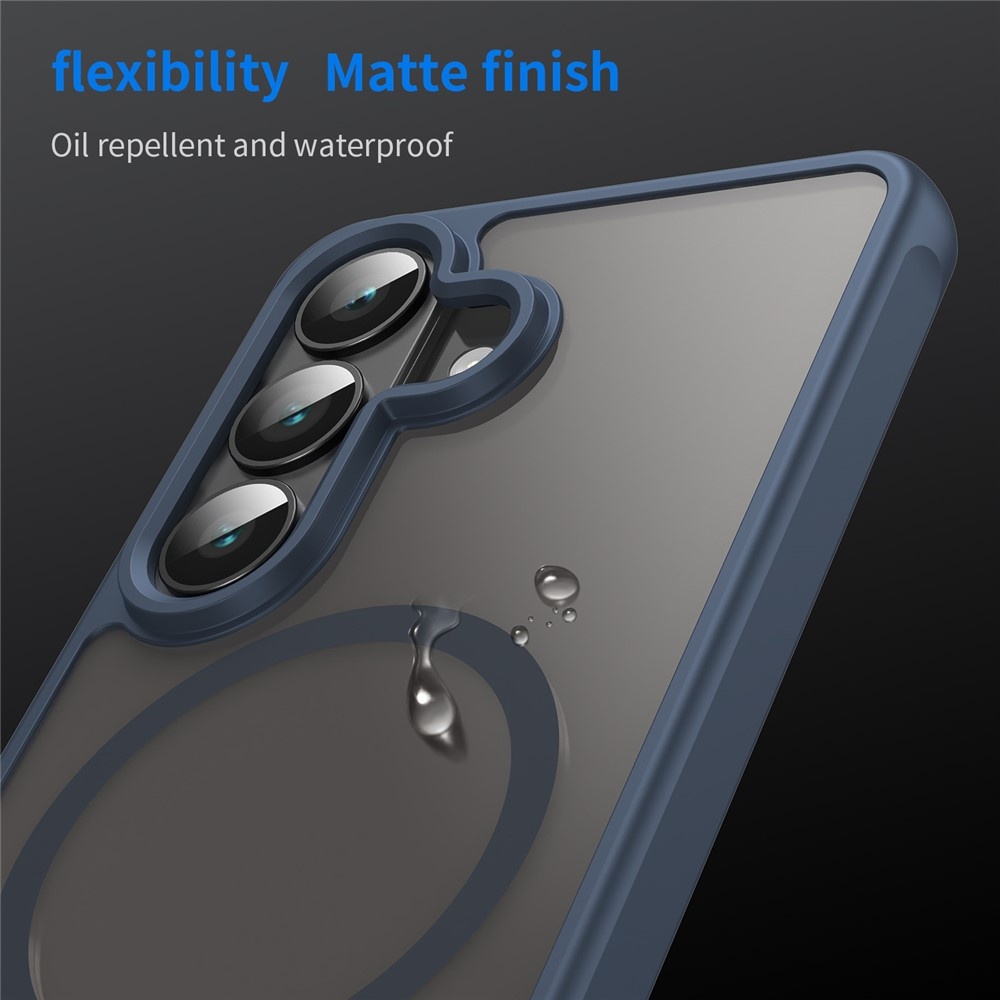 Samsung Galaxy S26 backcover hoesje - Magnetic Case met MagSafe Ondersteuning - Schokbestendig PC + TPU - Camera Bescherming - Blauw