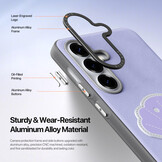 Samsung Galaxy S26 PU-leren backcover - 360° Ringhouder - Schelp/Lila