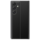 Samsung Galaxy S26 Plus PU-Leren Window view cover hoes - Smart Notificatie Venster - Standaardfunctie - Magnetische Sluiting - Zwart