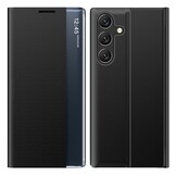 Samsung Galaxy S26 Ultra PU-Leren Window view cover hoes - Smart Notificatie Venster - Standaardfunctie - Magnetische Sluiting - Zwart