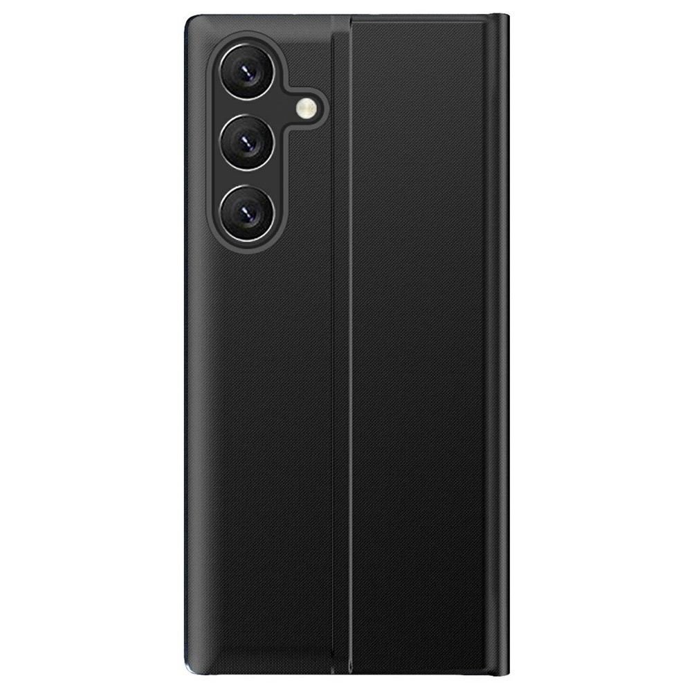 Samsung Galaxy S26 Ultra PU-Leren Window view cover hoes - Smart Notificatie Venster - Standaardfunctie - Magnetische Sluiting - Zwart