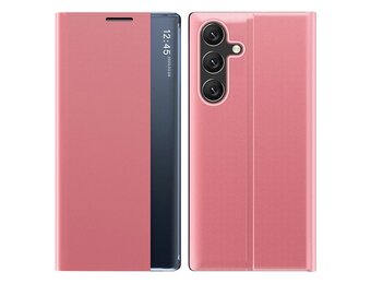 Casety Samsung Galaxy S26 Ultra - PU-Leren Window view cover hoes - Roze