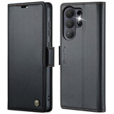 Samsung Galaxy S26 Ultra Bookcase - Luxe PU-Leren Bookcase - RFID-Blokkering - 3 Pasjeshouder - Standaardfunctie - Zwart