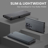 Samsung Galaxy S26 Ultra Bookcase - Luxe PU-Leren Bookcase - RFID-Blokkering - 3 Pasjeshouder - Standaardfunctie - Zwart