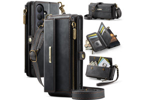 Caseme Samsung Galaxy S26 hoesje - portemonnee tasje - Zwart