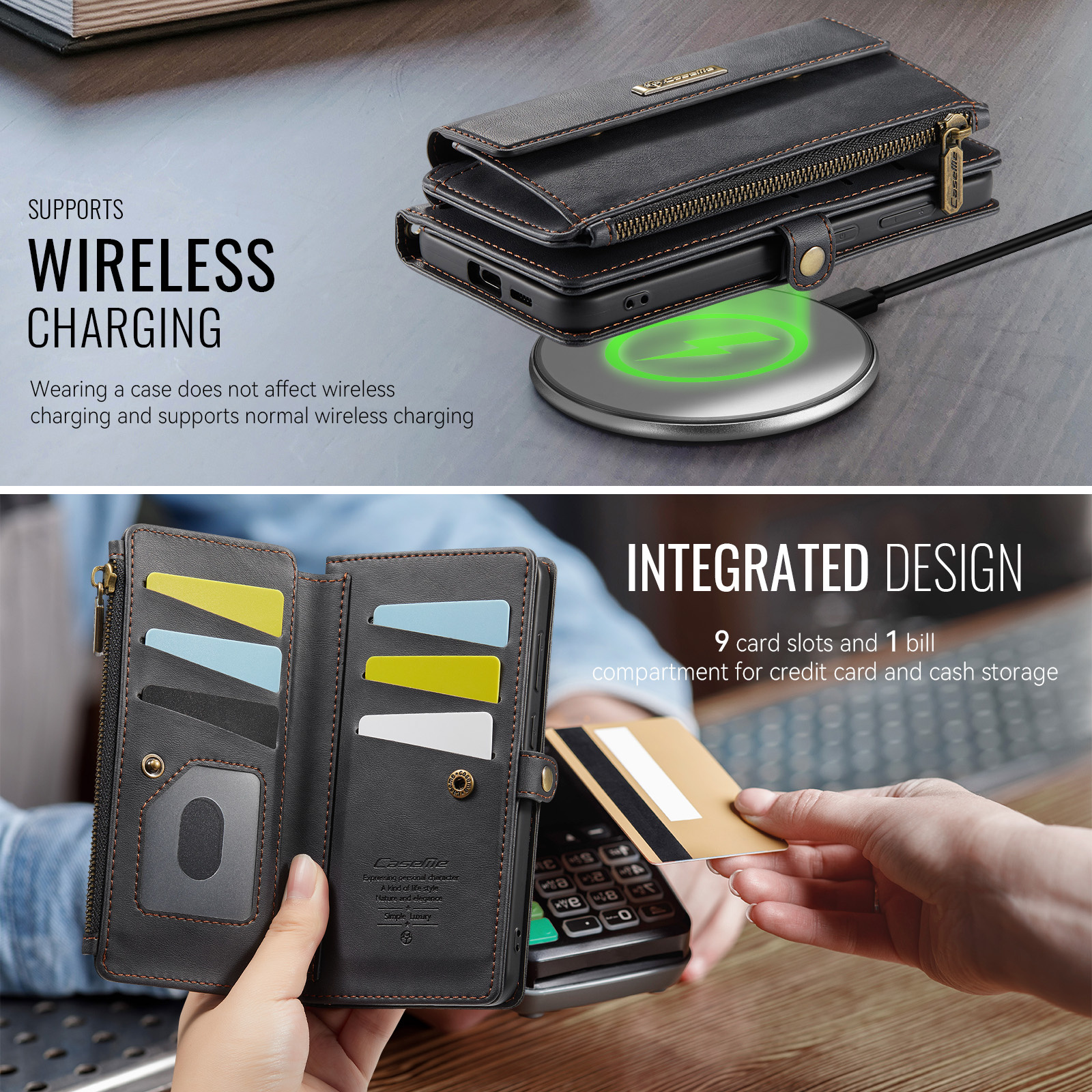 Samsung Galaxy S26 hoesje portemonnee tasje - Zwart