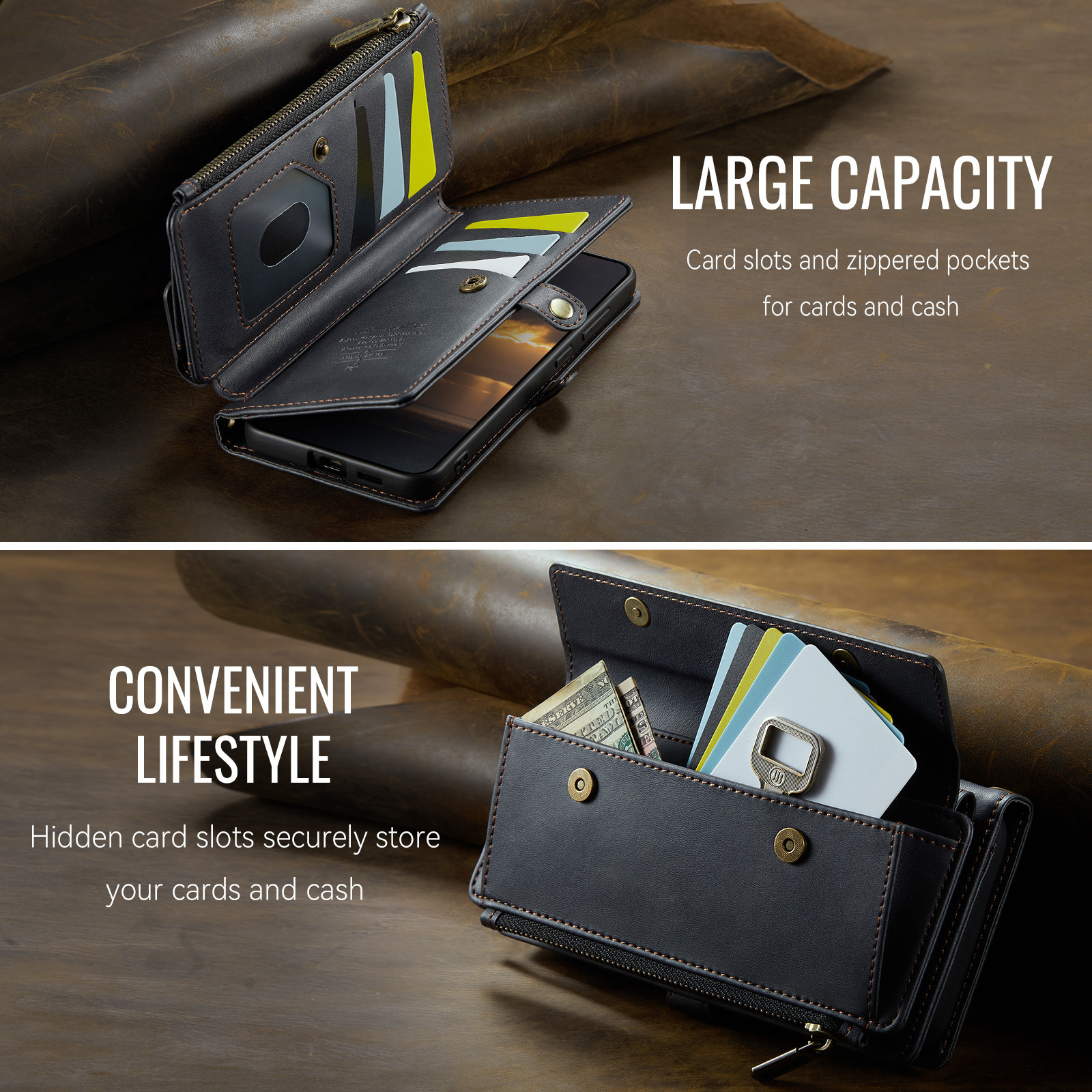 Samsung Galaxy S26 hoesje portemonnee tasje - Zwart