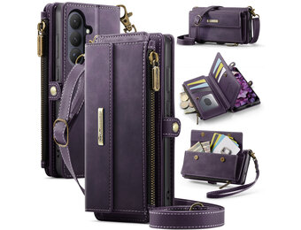 Caseme Samsung Galaxy S26 hoesje - portemonnee tasje - Paars