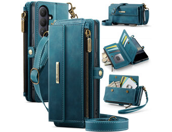 Caseme Samsung Galaxy S26 Plus hoesje - portemonnee tasje - Blauw