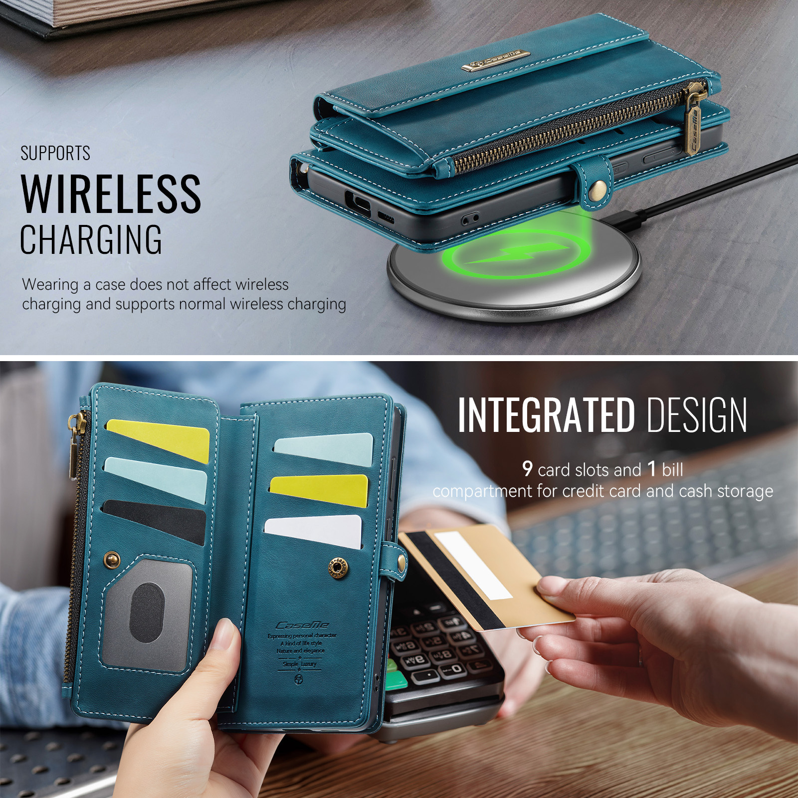 Samsung Galaxy S26 Plus hoesje portemonnee tasje - Blauw