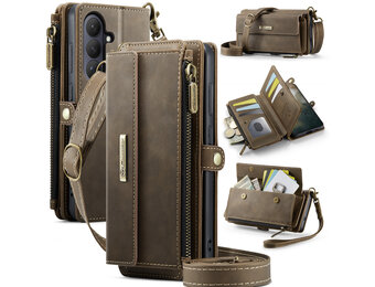 Caseme Samsung Galaxy S26 Plus hoesje - portemonnee tasje - Bruin