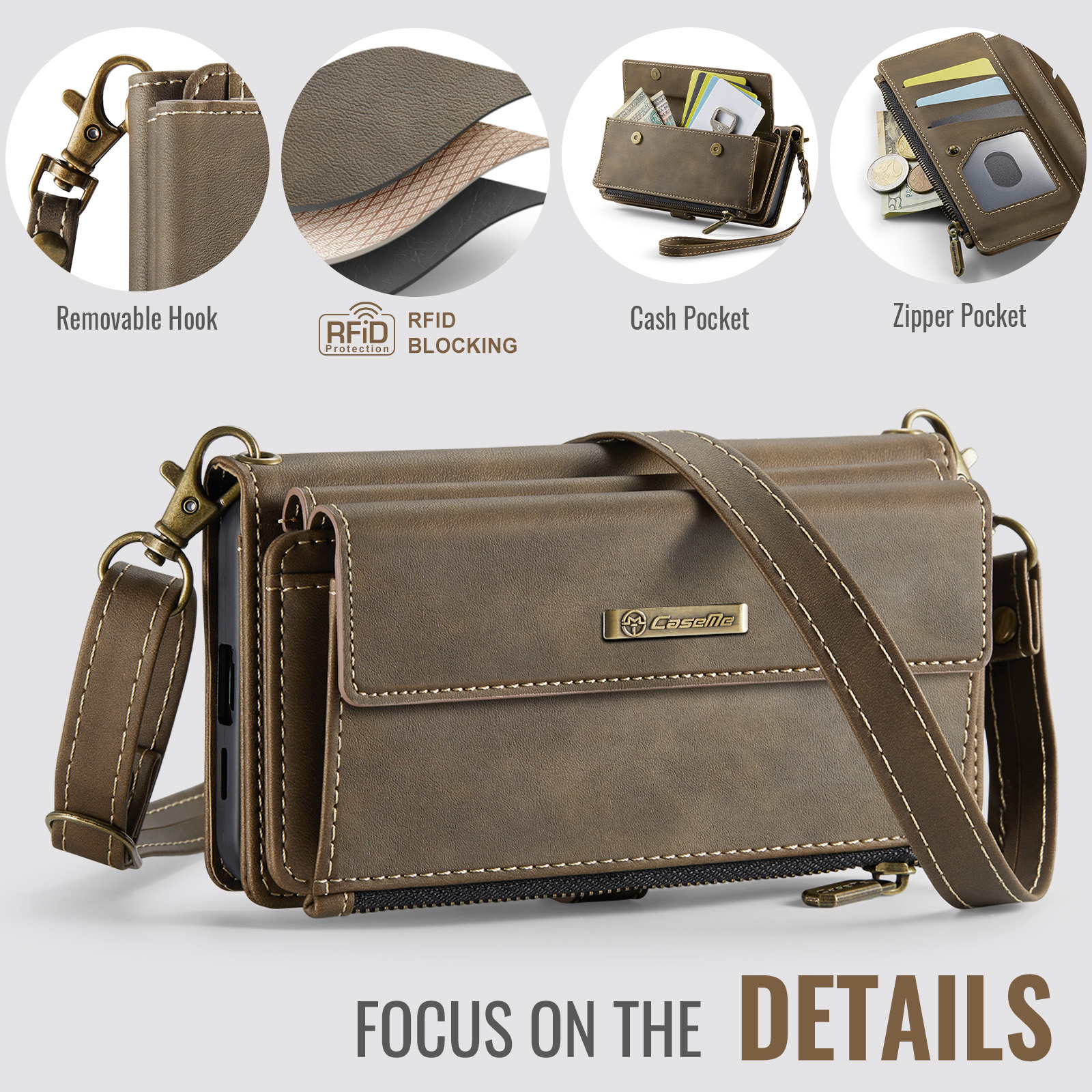 Samsung Galaxy S26 Plus hoesje portemonnee tasje - Bruin