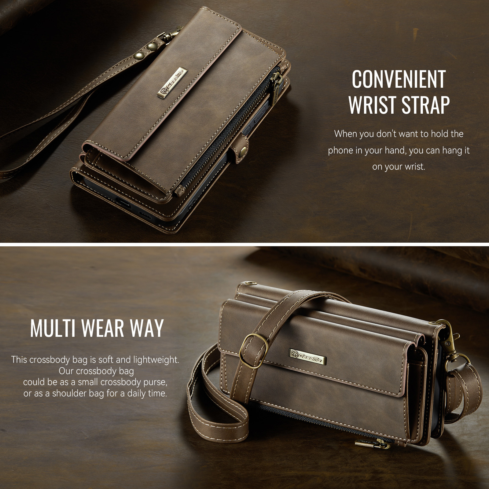 Samsung Galaxy S26 Plus hoesje portemonnee tasje - Bruin