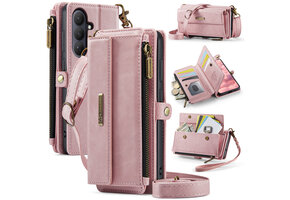 Caseme Samsung Galaxy S26 Plus hoesje - portemonnee tasje - Lichtroze