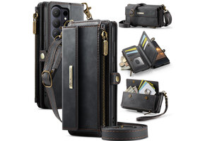 Caseme Samsung Galaxy S26 Ultra hoesje - portemonnee tasje - Zwart