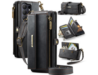 Caseme Samsung Galaxy S26 Ultra hoesje - portemonnee tasje - Zwart