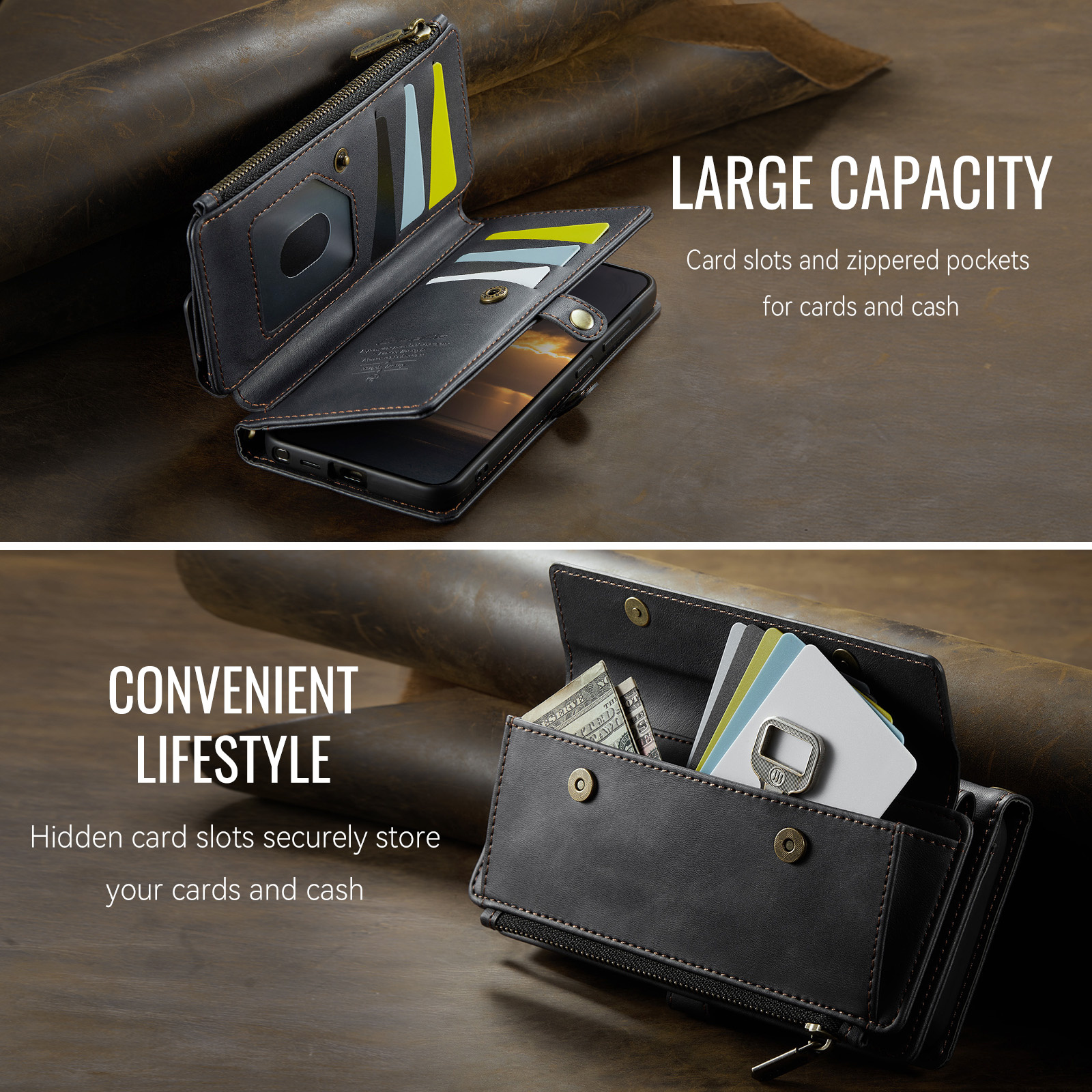 Samsung Galaxy S26 Ultra hoesje portemonnee tasje - Zwart