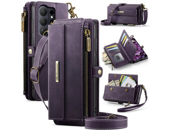 Caseme Samsung Galaxy S26 Ultra hoesje - portemonnee tasje - Paars