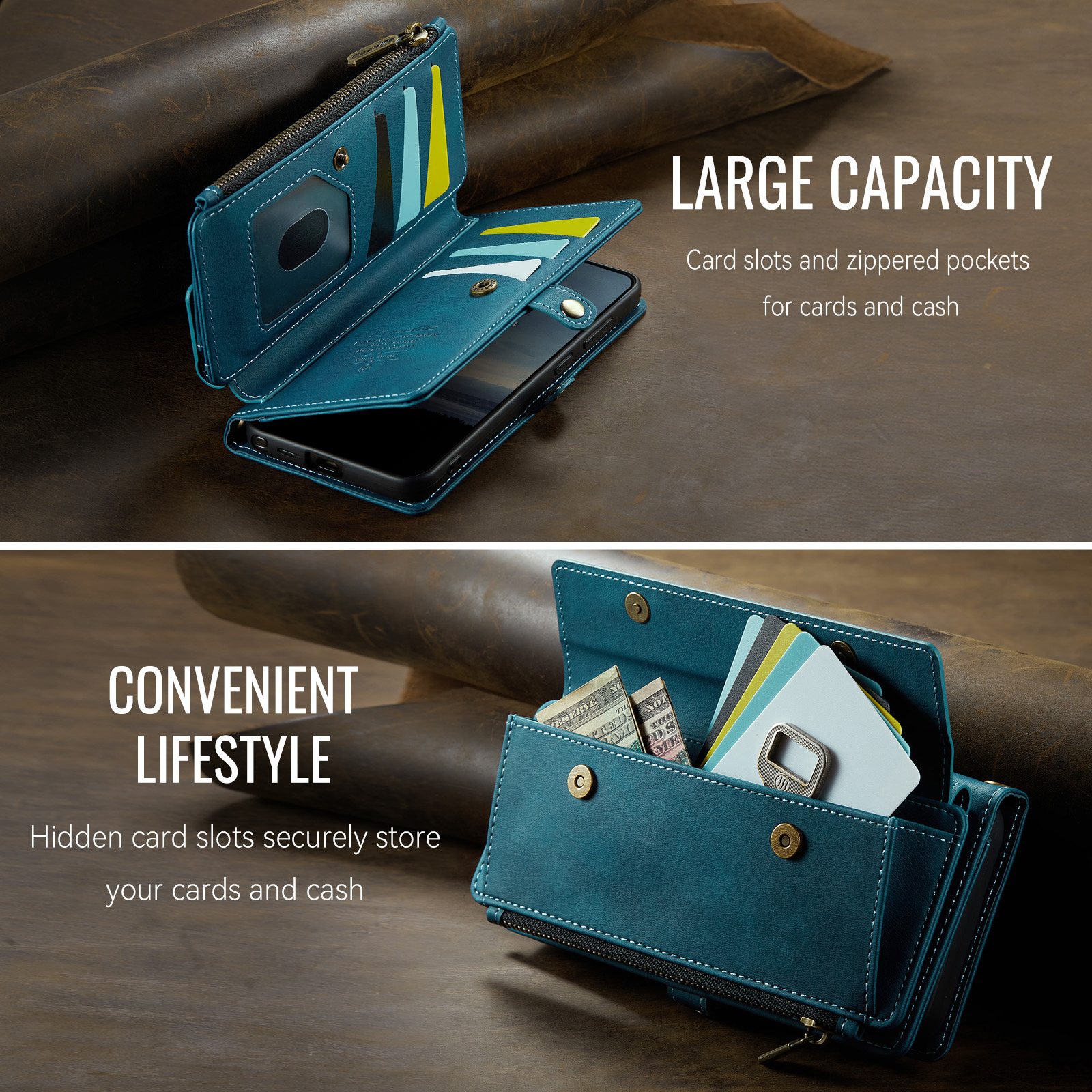 Samsung Galaxy S26 Ultra hoesje portemonnee tasje - Blauw