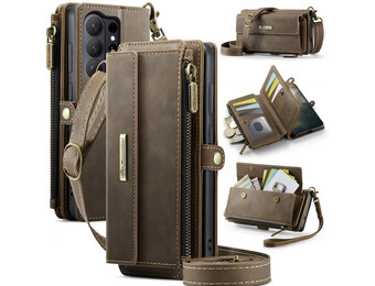 Caseme Samsung Galaxy S26 Ultra hoesje - portemonnee tasje - Bruin