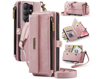 Caseme Samsung Galaxy S26 Ultra hoesje - portemonnee tasje - Lichtroze