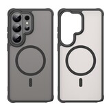 Samsung Galaxy S26 Ultra backcover hoesje - Magnetic Case met MagSafe Ondersteuning - Schokbestendig PC + TPU - Camera Bescherming - Zwart