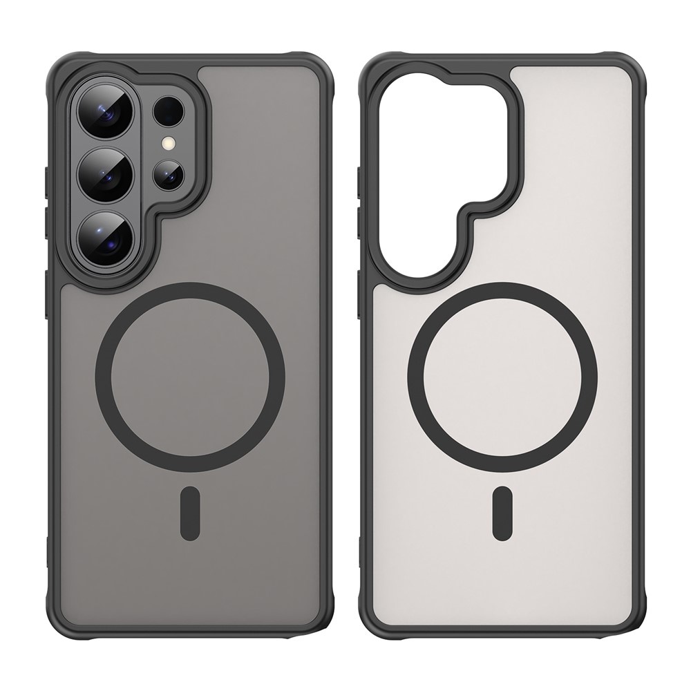 Samsung Galaxy S26 Ultra backcover hoesje - Magnetic Case met MagSafe Ondersteuning - Schokbestendig PC + TPU - Camera Bescherming - Zwart