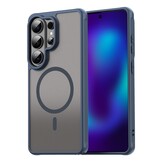 Samsung Galaxy S26 Ultra backcover hoesje - Magnetic Case met MagSafe Ondersteuning - Schokbestendig PC + TPU - Camera Bescherming - Blauw