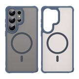 Samsung Galaxy S26 Ultra backcover hoesje - Magnetic Case met MagSafe Ondersteuning - Schokbestendig PC + TPU - Camera Bescherming - Blauw