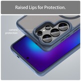 Samsung Galaxy S26 Ultra backcover hoesje - Magnetic Case met MagSafe Ondersteuning - Schokbestendig PC + TPU - Camera Bescherming - Blauw