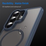 Samsung Galaxy S26 Ultra backcover hoesje - Magnetic Case met MagSafe Ondersteuning - Schokbestendig PC + TPU - Camera Bescherming - Blauw