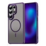 Samsung Galaxy S26 Ultra backcover hoesje - Magnetic Case met MagSafe Ondersteuning - Schokbestendig PC + TPU - Camera Bescherming - Paars