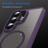 Samsung Galaxy S26 Ultra backcover hoesje - Magnetic Case met MagSafe Ondersteuning - Schokbestendig PC + TPU - Camera Bescherming - Paars