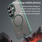 Samsung Galaxy S26 Ultra backcover hoesje - Magnetic Case met MagSafe Ondersteuning - Schokbestendig PC + TPU - Camera Bescherming - Groen