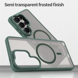 Samsung Galaxy S26 Ultra backcover hoesje - Magnetic Case met MagSafe Ondersteuning - Schokbestendig PC + TPU - Camera Bescherming - Groen