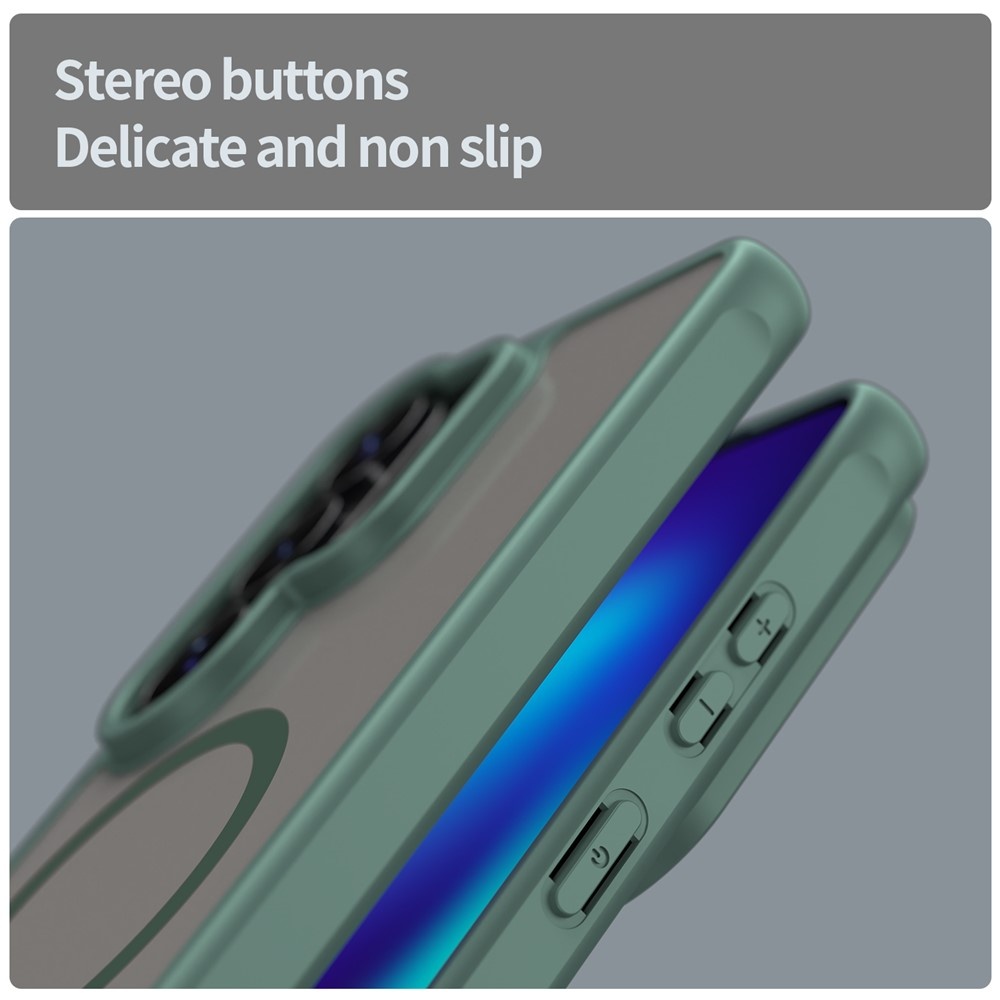 Samsung Galaxy S26 Ultra backcover hoesje - Magnetic Case met MagSafe Ondersteuning - Schokbestendig PC + TPU - Camera Bescherming - Groen