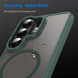 Samsung Galaxy S26 Ultra backcover hoesje - Magnetic Case met MagSafe Ondersteuning - Schokbestendig PC + TPU - Camera Bescherming - Groen