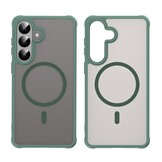 Samsung Galaxy S26 Plus backcover hoesje - Magnetic Case met MagSafe Ondersteuning - Schokbestendig PC + TPU - Camera Bescherming - Groen