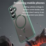 Samsung Galaxy S26 Plus backcover hoesje - Magnetic Case met MagSafe Ondersteuning - Schokbestendig PC + TPU - Camera Bescherming - Groen