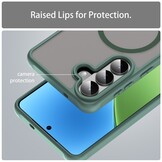 Samsung Galaxy S26 Plus backcover hoesje - Magnetic Case met MagSafe Ondersteuning - Schokbestendig PC + TPU - Camera Bescherming - Groen