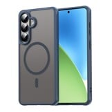 Samsung Galaxy S26 Plus backcover hoesje - Magnetic Case met MagSafe Ondersteuning - Schokbestendig PC + TPU - Camera Bescherming - Blauw