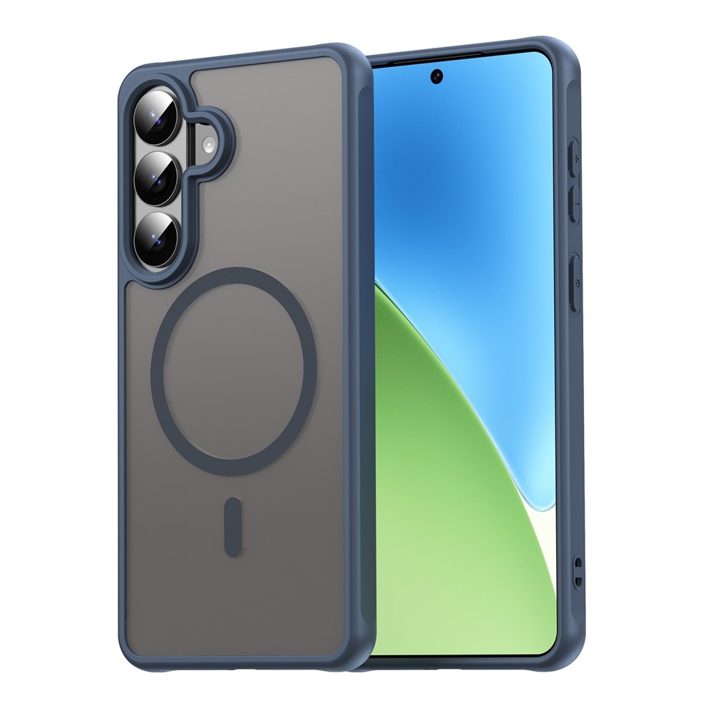 Samsung Galaxy S26 Plus backcover hoesje - Magnetic Case met MagSafe Ondersteuning - Schokbestendig PC + TPU - Camera Bescherming - Blauw