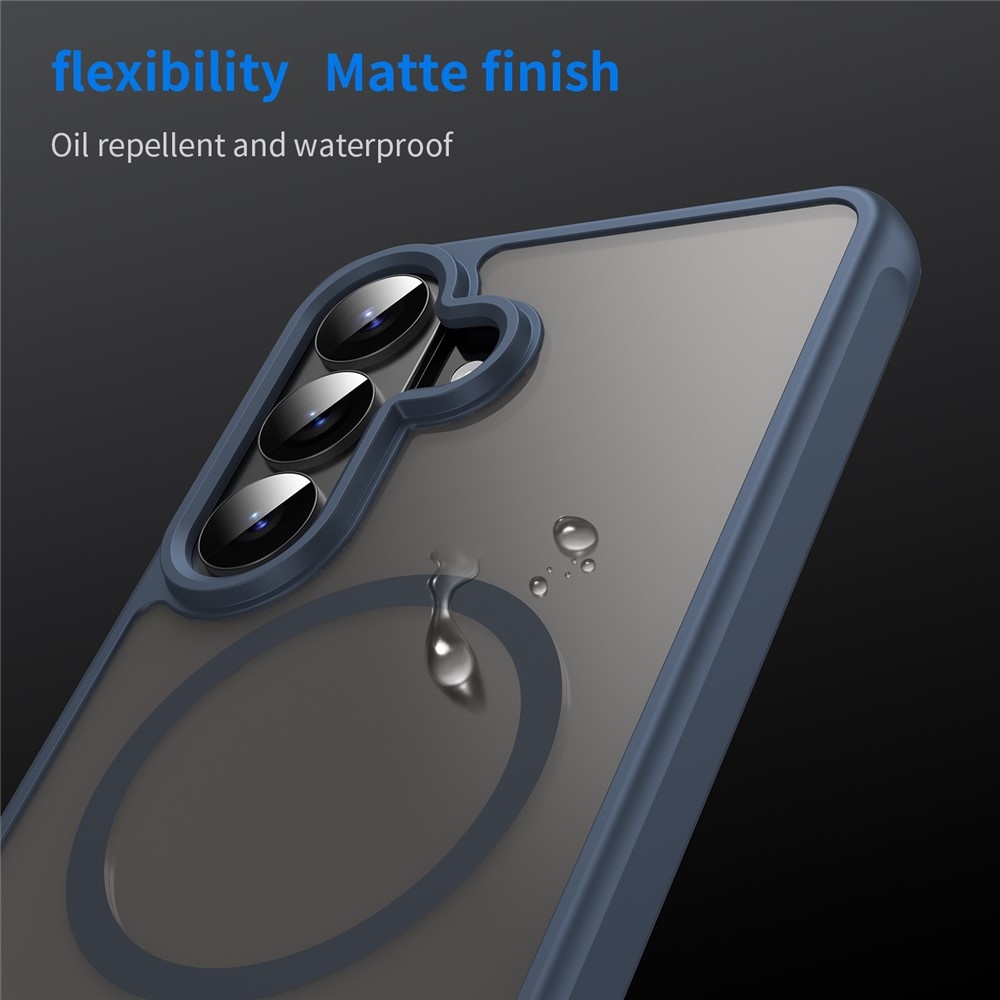 Samsung Galaxy S26 Plus backcover hoesje - Magnetic Case met MagSafe Ondersteuning - Schokbestendig PC + TPU - Camera Bescherming - Blauw