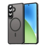 Samsung Galaxy S26 Plus backcover hoesje - Magnetic Case met MagSafe Ondersteuning - Schokbestendig PC + TPU - Camera Bescherming - Zwart